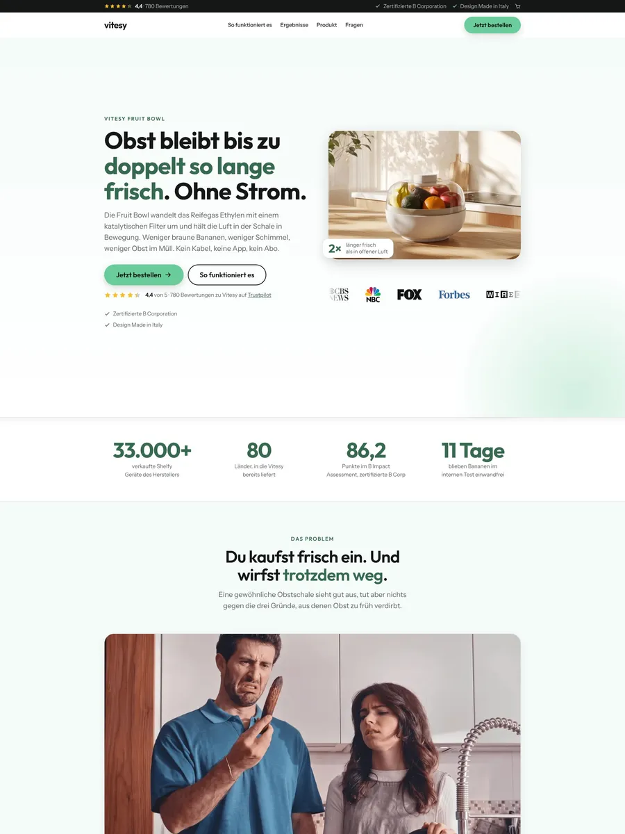 Produktseite von Vitesy Fruit Bowl